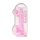 REALROCK - átlátszó élethű dildó - pink (22cm)
