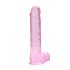 REALROCK - átlátszó élethű dildó - pink (22cm)