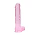 RealRock - átlátszó élethű dildó (pink, 22 cm)