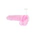 REALROCK - átlátszó élethű dildó - pink (22cm)