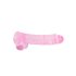 REALROCK - átlátszó élethű dildó - pink (22cm)