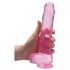REALROCK - átlátszó élethű dildó - pink (22cm)