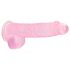RealRock - átlátszó élethű dildó - pink (15cm)