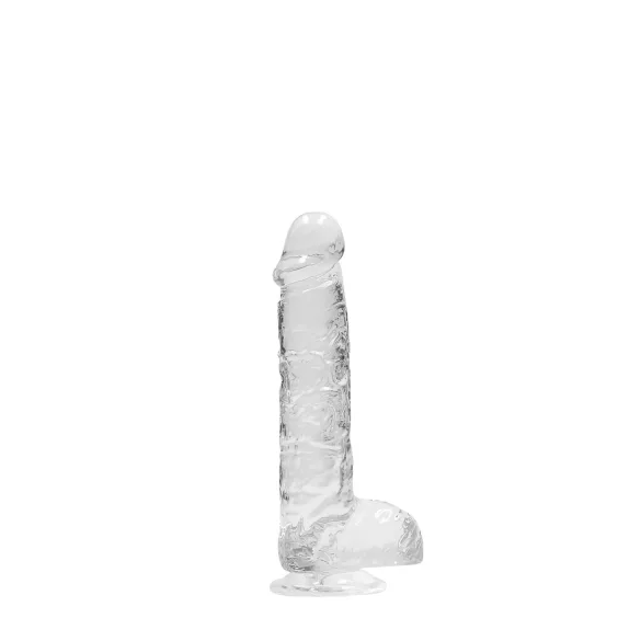 RealRock - átlátszó élethű dildó - átlátszó (15cm)