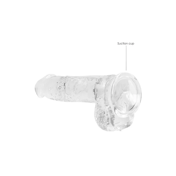 RealRock - átlátszó élethű dildó - átlátszó (15cm)