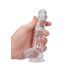 RealRock - átlátszó élethű dildó - átlátszó (15cm)