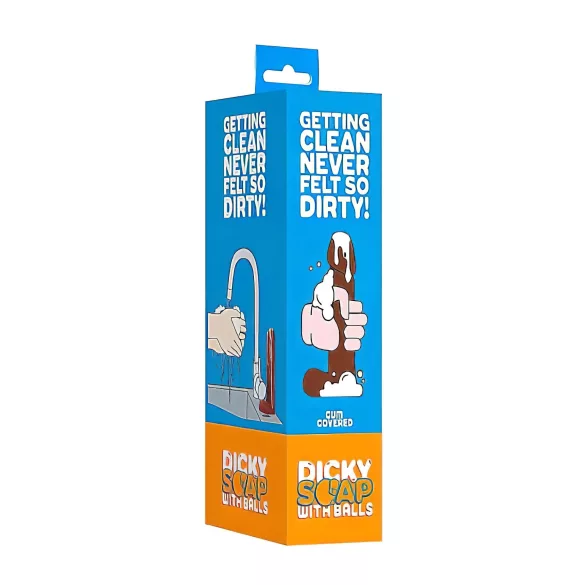 S-Line - Dicky Cum - szappan pénisz herékkel (barna, 250 g)