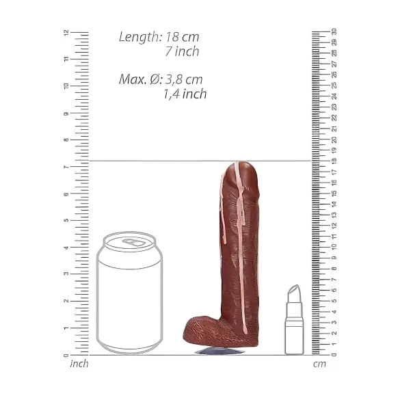 S-Line - Dicky Cum - szappan pénisz herékkel (barna, 250 g)