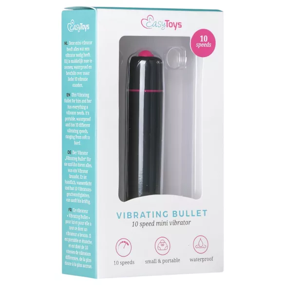 EasyToys Bullet - rúdvibrátor (fekete)