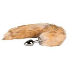 Easytoys Fox NO1 - fém anál plug rókafarokkal (ezüst-vörös)   Easytoys Fox NO1 - fém anál plug rókafarokkal (ezüst-vörös)