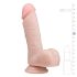 Easytoys - tapadókorongos, herés dildó (17,5cm) - natúr