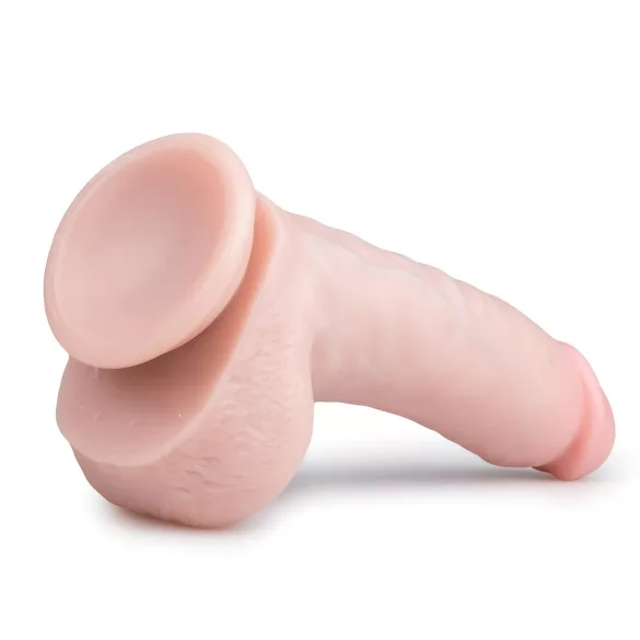 EasyToys - tapadókorongos, herés dildó (20 cm, natúr)