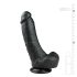 Easytoys - tapadókorongos, herés dildó (20cm) - fekete