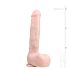 Easytoys - tapadókorongos, herés nagy dildó (29,5cm) - natúr