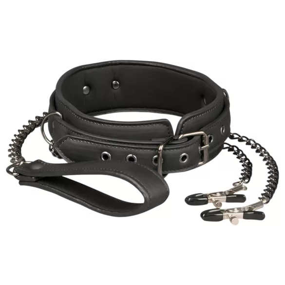 EasyToys - bimbócsipesz, nyakörv és póráz bondage szett (4 részes)