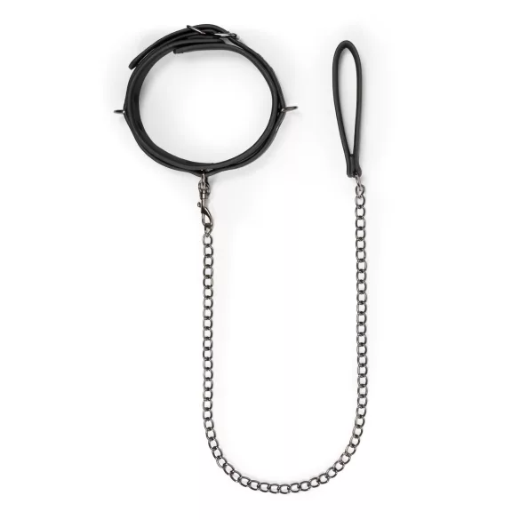 EasyToys - fétis nyakörv és póráz, bondage szett (fekete)