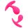 Rimba Copenhagen - butt plug szett - pink (2db)