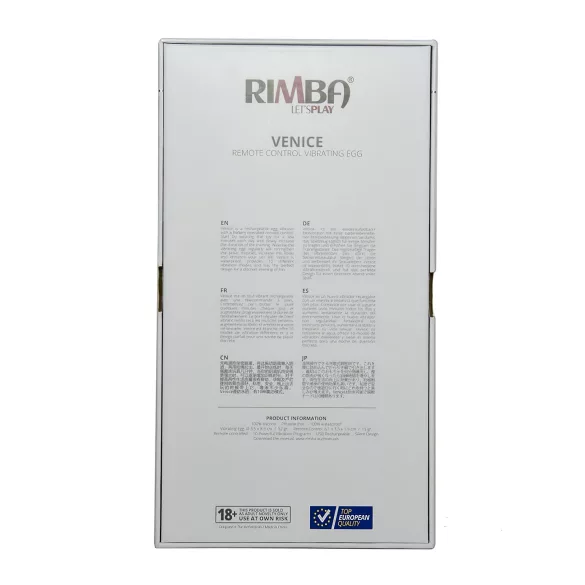 Rimba Venice - hordható akkus, rádiós vibrotojás (fekete)