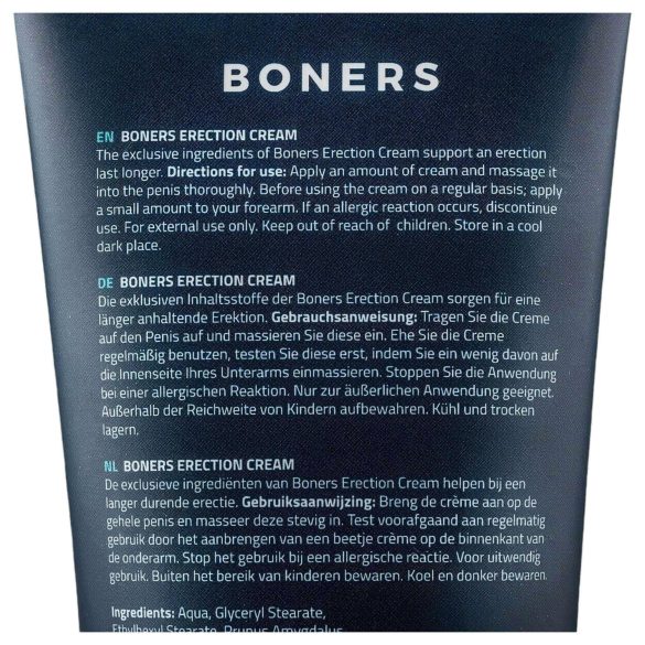Boners Erection - stimuláló intim krém férfiaknak (100ml)