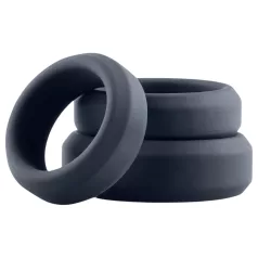 Boners - szilikon péniszgyűrű szett - 3 db (szürke)