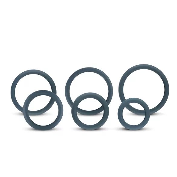 Boners - szilikon péniszgyűrű szett - 6 db (szürke)