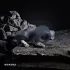 Boners Get Rock Hard - péniszgyűrű és herenyújtó gyűrű (szürke)