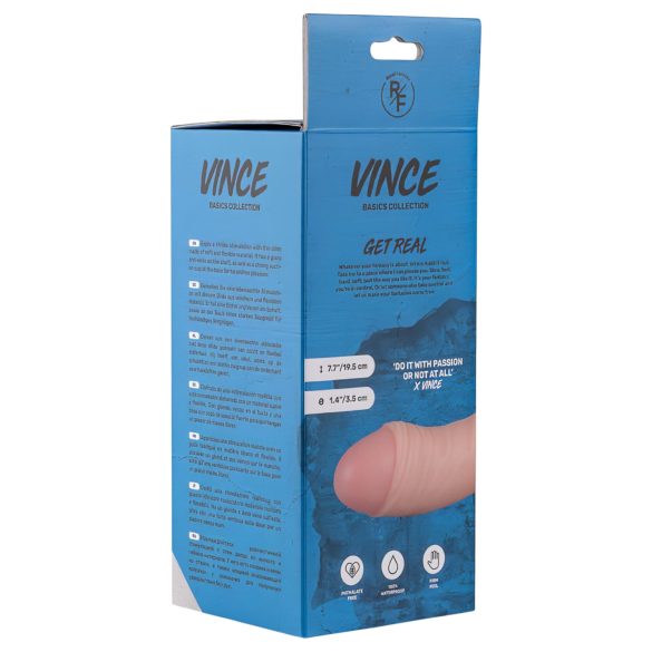 Real Fantasy Vince - herés fitymás dildó - 19,5cm (natúr)