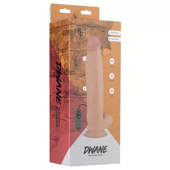 Real Fantasy Dwane - akkus, élethű vibrátor - 31 cm (testszínű)