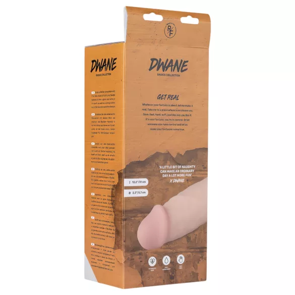 Real Fantasy Dwane - akkus, élethű vibrátor - 31 cm (testszínű)