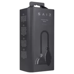 Saiz Basic - kézi punci pumpa nőknek (átlátszó-fekete)