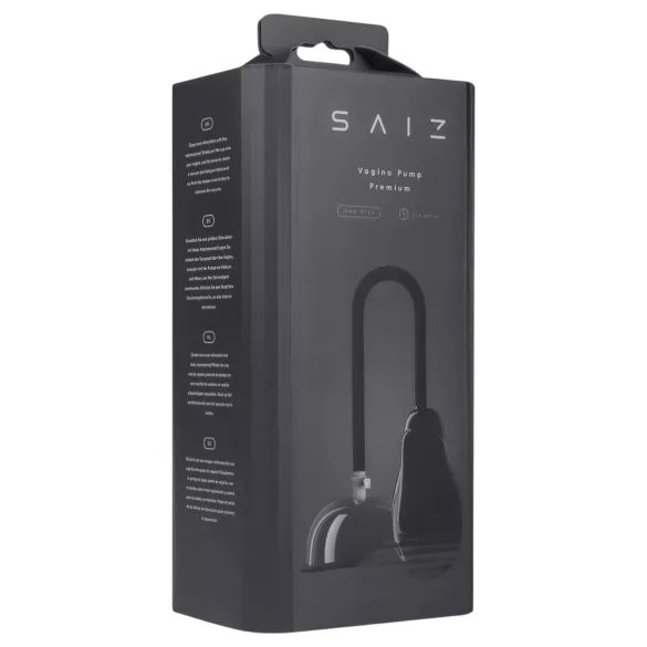 Saiz Premium - automata punci pumpa nőknek (átlátszó-fekete)