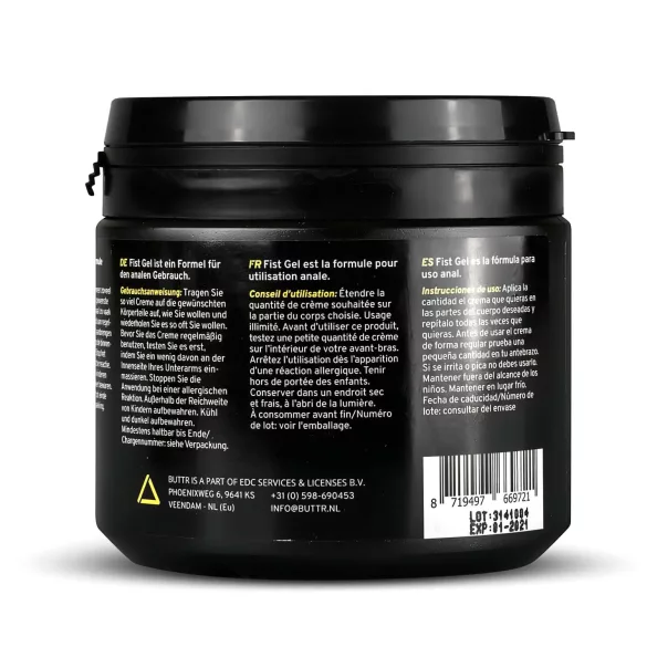 BUTTR Fisting Gel - öklöző, vízbázisú síkosító gél (500 ml)