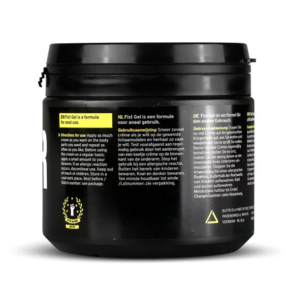BUTTR Fisting Gel - öklöző, vízbázisú síkosító gél (500 ml)