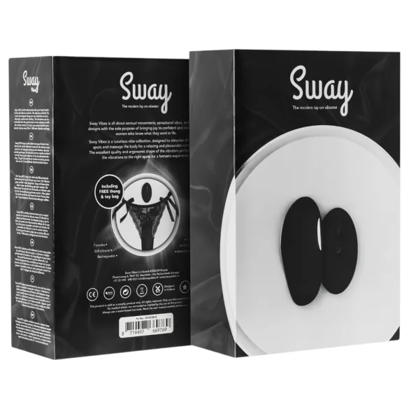Sway No.3 - fekete akkus, rádiós bugyivibrátor nőknek (S-L)