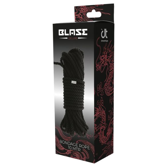 Blaze - bondage kinbaku kötél - 10m (fekete)