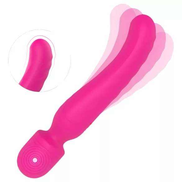 Vibes of Love Wand - akkus, melegítő, masszírozó vibrátor (pink)