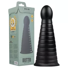 BUTTR Devil Dog - tapadókorongos dildó (fekete)