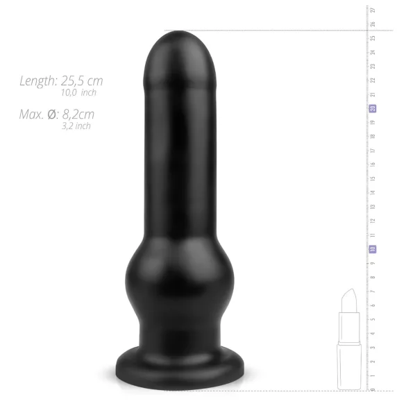 BUTTR Tactical I - tapadókorongos dildó (fekete)