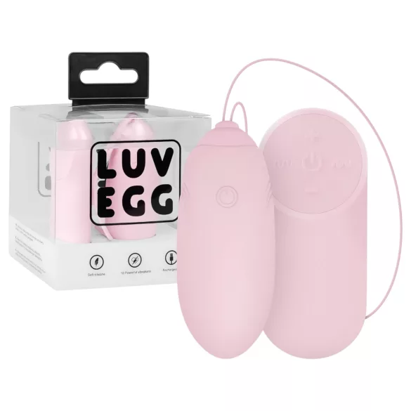 LUV EGG - hordható akkus, rádiós vibrotojás (pink)