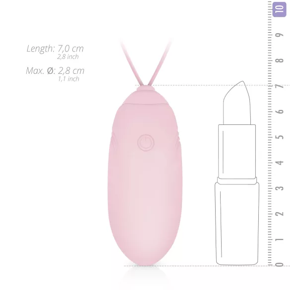 LUV EGG - hordható akkus, rádiós vibrotojás (pink)