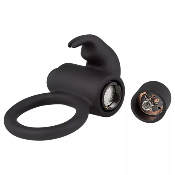 EasyToys Bunny - vibrációs péniszgyűrű (fekete)