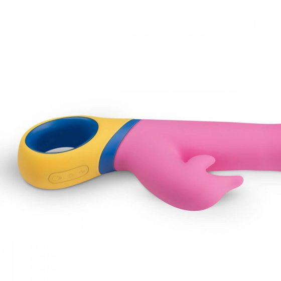 PMV20 Copy Dolphin - akkus, forgófejes, csiklókaros vibrátor (pink)