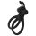 Easytoys Share Ring - vibrációs pénisz- és heregyűrű (fekete)