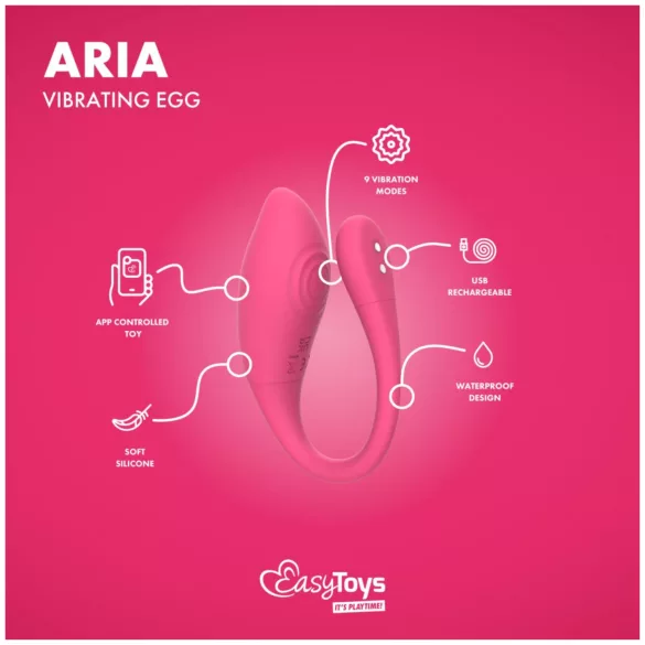 EasyConnect - hordható app-vezérelt vibrotojás (pink)