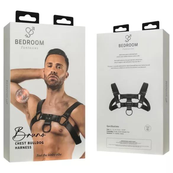 Bedroom Fantasies Bruno - fekete testhám felső (S-XL)