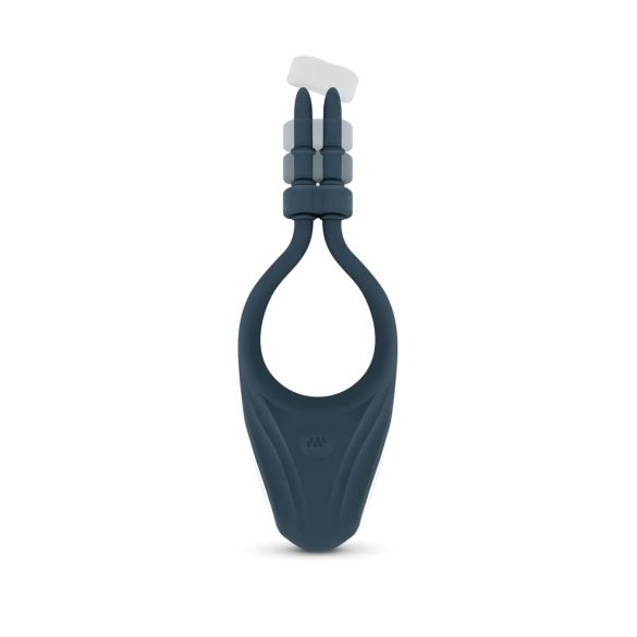 Boners - állítható vibrációs péniszgyűrű (kék)