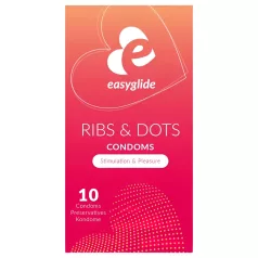 EasyGlide Ribs & Dots - pontozott óvszer (10 db)