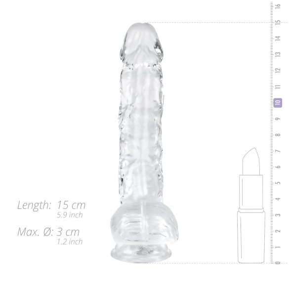 EasyToys - herés dildó - 13,5cm (átlátszó)