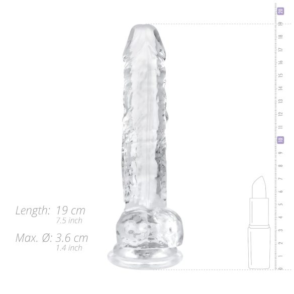 EasyToys - herés dildó - 17cm (átlátszó)