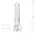 EasyToys - herés dildó - 17cm (átlátszó)